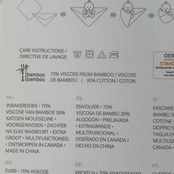 Lulujo Deluxe Muslin Swaddle Blanket Green Floral 47"x 47" - Picture 8 of 8